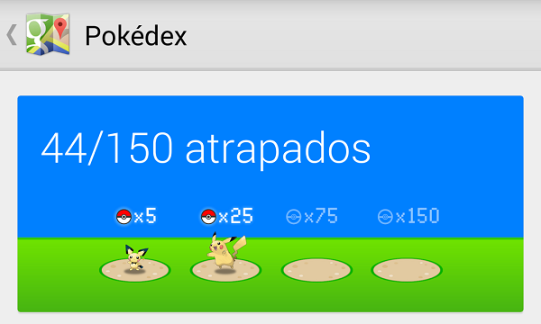 Así se verá nuestro avance en función de los Pokémon atrapados.