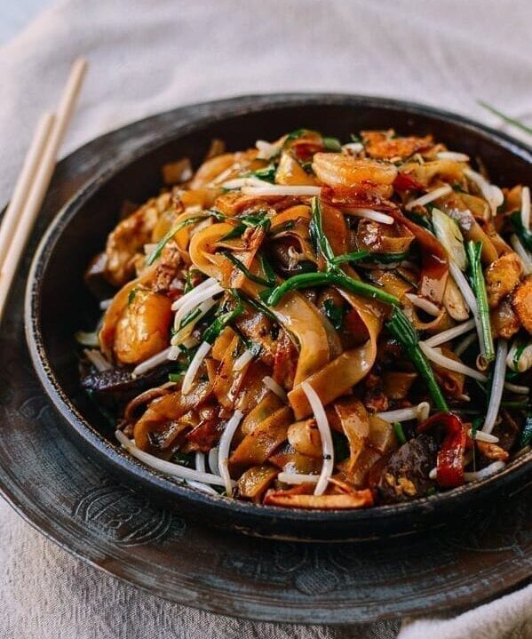 Char Kway Teow Stir-fried Rice Noodles, by thewoksoflife.com