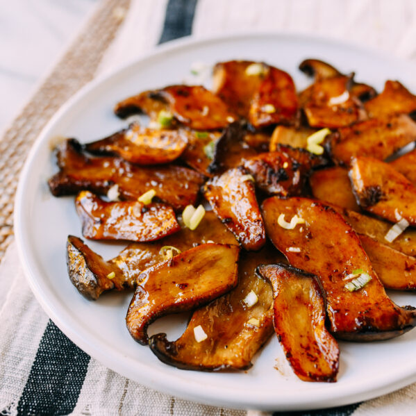 Soy Butter Glazed King Oyster Mushrooms