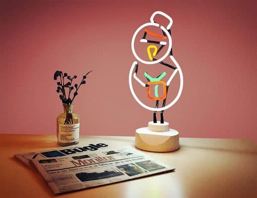 Binpemax Indoor Decorative Neon Light Figurine