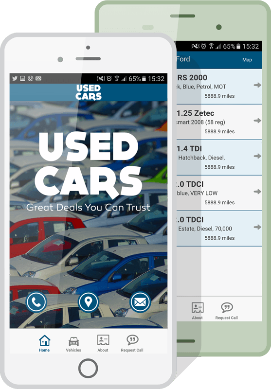 Car Dealer Apps Mockup