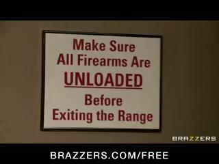 Big tit horny Pornstars fuck in hot sex orgy party at a gun store