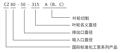 cz化工流程泵型號意義