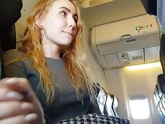 公共飛行機の手コキとフェラチオ-ベラ・マー