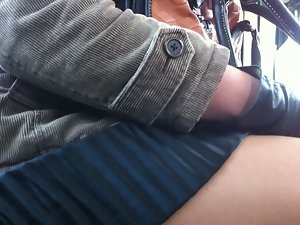 upskirt in the bus