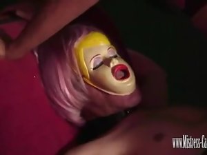 Buxom Mistress screws her sexdoll then he eats cum out her dripping cunt