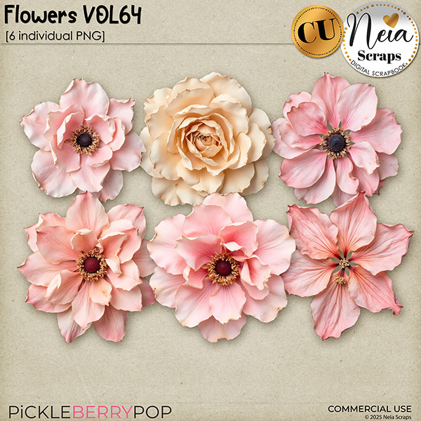 Flowers VOL64 - CU - by Neia Scraps