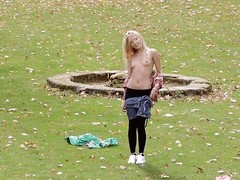 blonde having fun