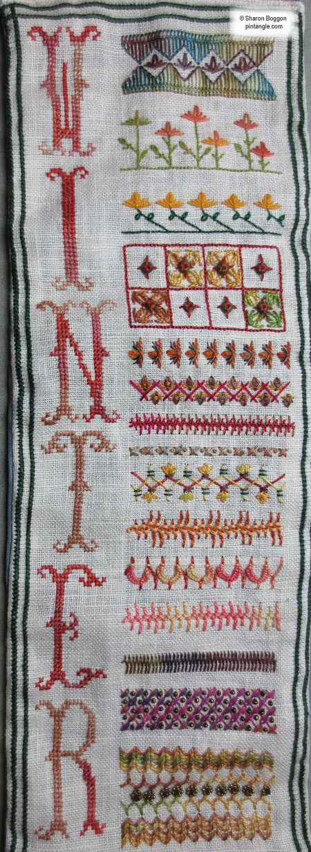 Section 51 of my Freeform Hand Embroidery Band sampler