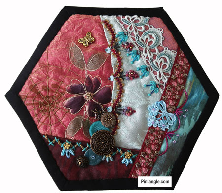 2020 crazy quilt block 1 It all starts here!