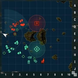 WoWS マップ 片側に戦力が集中