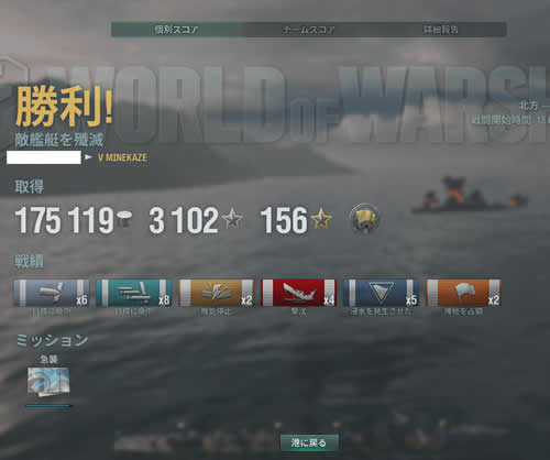 WoWS らんらんの戦績