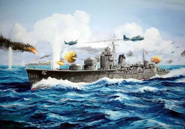 日本 防空駆逐艦 秋月 イラスト