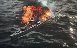 WoWS 駆逐艦 爆発 被弾 サムネイル