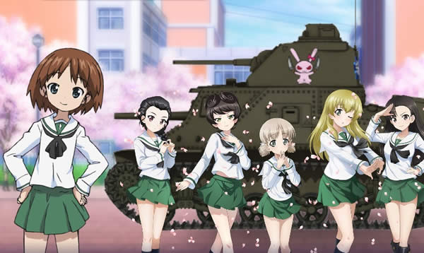 ガールズ＆パンツァー 戦車道大作戦 M3リー 桂里奈ちゃんと新入生？　大洗制服