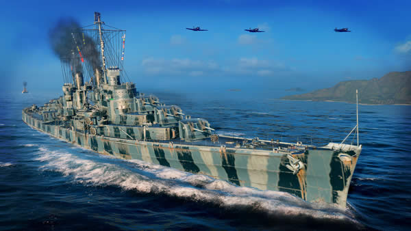 WoWS アトランタ Tier7 課金巡洋艦 迷彩