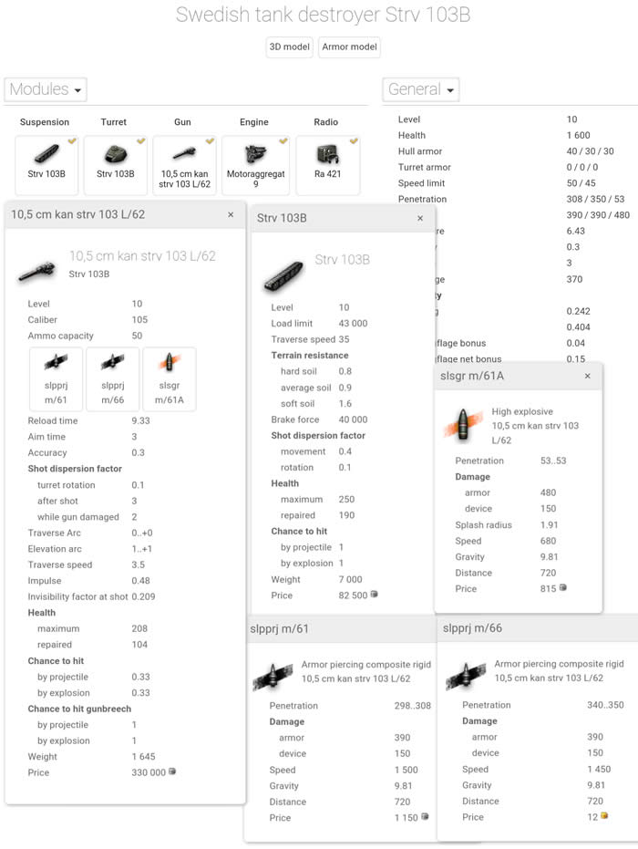 Strv 103B スウェーデン Tier10 駆逐戦車 スペック2