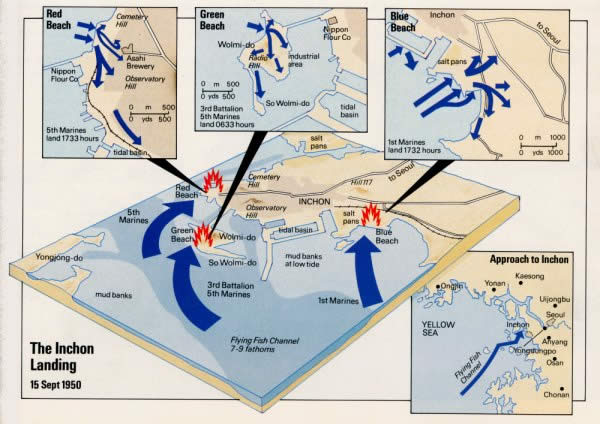 仁川上陸作戦 作戦図