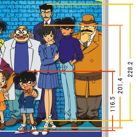 名探偵コナン 身長比較