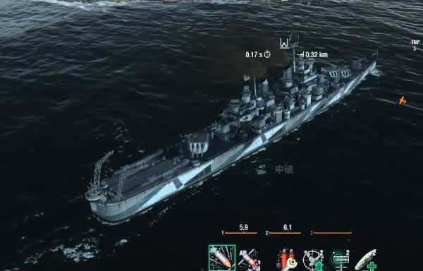 WoWS ボルチモア アメリカ Tier9 巡洋艦 お尻