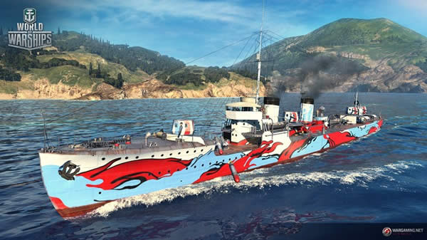 WoWS 神風R イベント 迷彩 Tier5 日本 駆逐艦