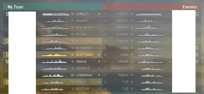 WoWS 格差プラ Tier7戦場に放り込まれる