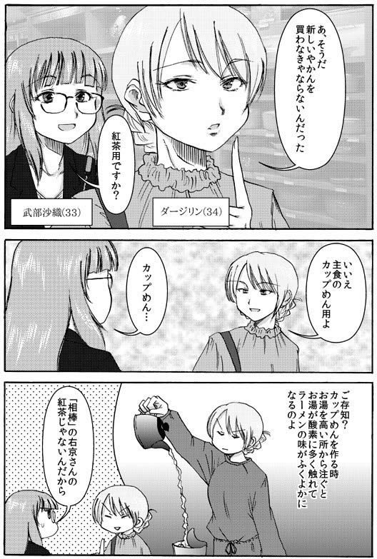 ガールズ＆パンツァー 漫画 行き遅れダージリン 武部沙織