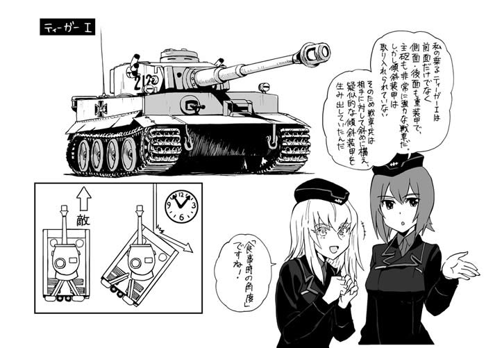 ガールズ＆パンツァー 萌えよ！戦車道学校 西住みほ 逸見エリカ ティーガーⅠ