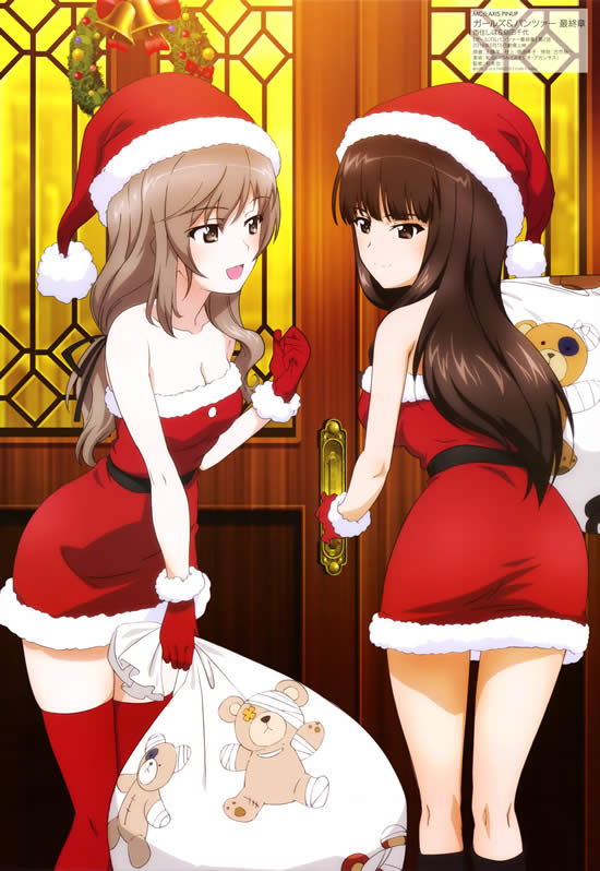 ガールズ＆パンツァー 島田千代 西住しほ クリスマス サンタコス