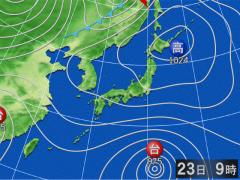 24時間予想天気図