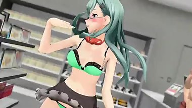 [MMD R-18] Suzuya Shoots Porn in a Convenience Store