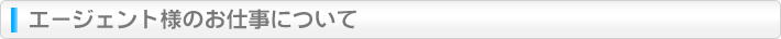 エージェント様のお仕事について