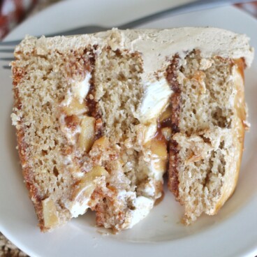 Caramel Apple Cheesecake Cake