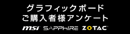 グラフィックボード ご購入者様用アンケート