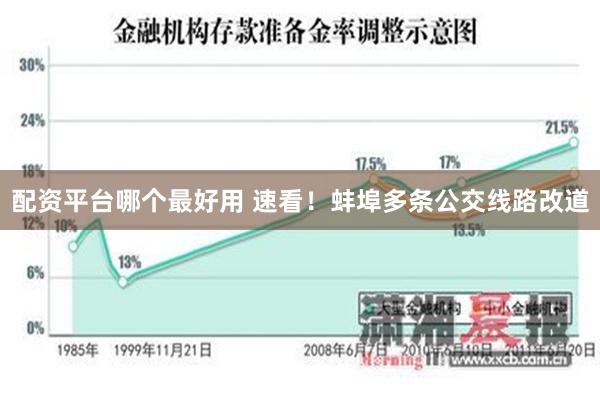 配资平台哪个最好用 速看！蚌埠多条公交线路改道