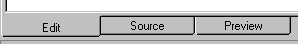 Screenshot of Edit, Source and Preview tabs in Outlook Express
