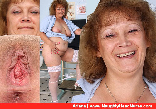 Cougar FATTY Gynecologist Undresses to Show Large Screw cunny in Closeup