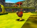 鳥を操作して冒険する3Dアクションゲーム キーウィ64