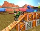 障害物を乗り越えて進む3Dモトクロスバイクゲーム トライアルズゴールド3D