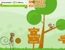 ボールを蹴って遠くまで飛ばすゲーム Monkey Kick Off