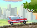 救急車で患者を搬送する車バランスゲーム アンビュランストラックドライバー2