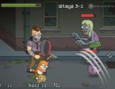 ゾンビを倒して進んでいくゲーム Senya and Oscar vs Zombies