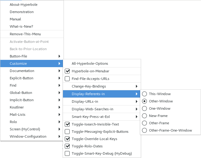 Display Referents Menu