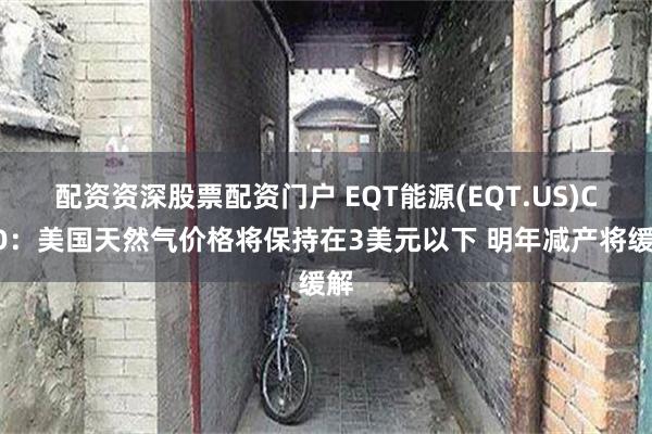 配资资深股票配资门户 EQT能源(EQT.US)CEO：美国天然气价格将保持在3美元以下 明年减产将缓解