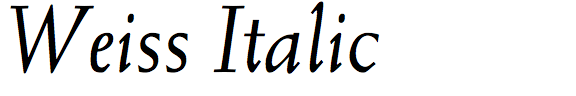 Weiss Italic