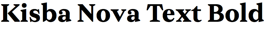 Kisba Nova Text Bold