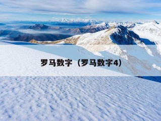 罗马数字（罗马数字4）