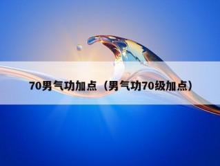 70男气功加点（男气功70级加点）