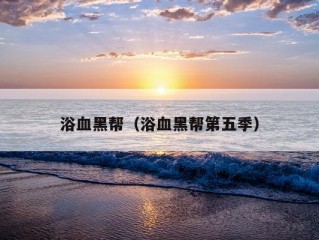 浴血黑帮（浴血黑帮第五季）