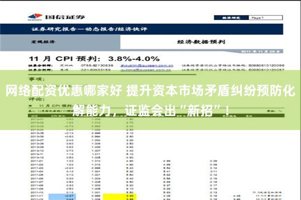 网络配资优惠哪家好 提升资本市场矛盾纠纷预防化解能力，证监会出“新招”！